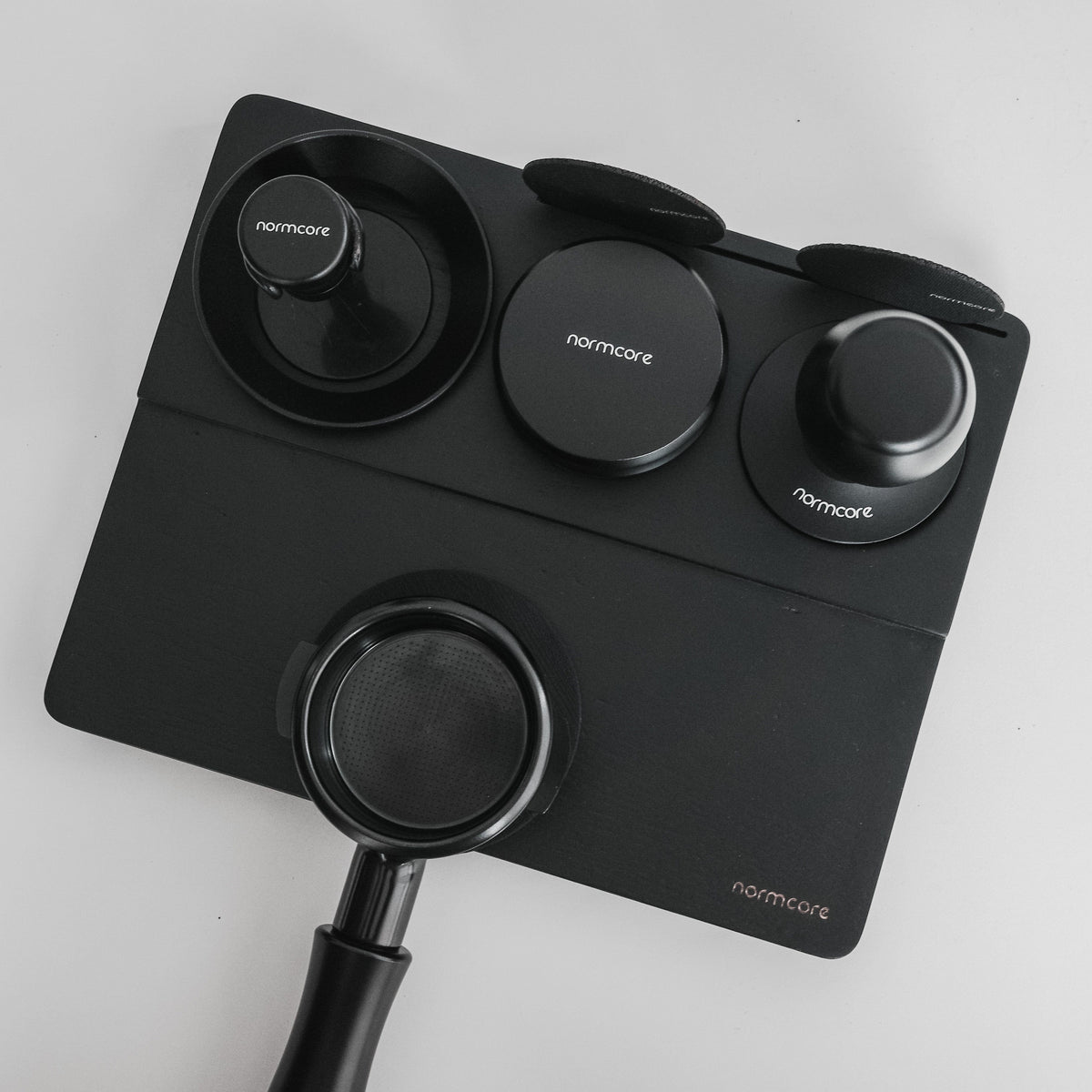 Normcore Wooden Espresso Tamping Station - Walnut / Oak | NormCoreWares