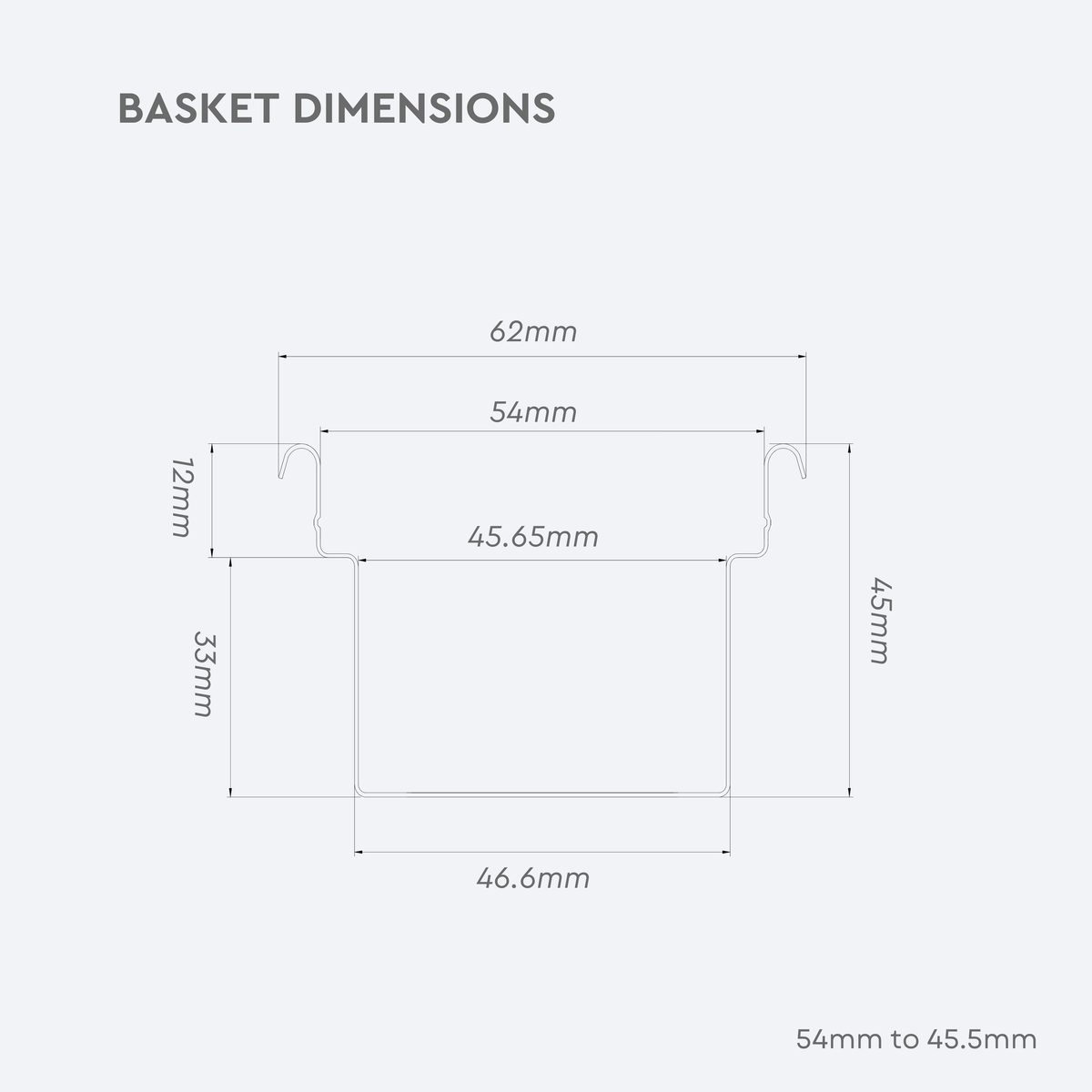 Normcore 54mm to 45.5mm Step-Down Basket - Optional Accessories | NormCoreWares