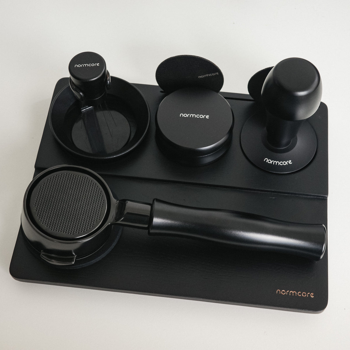 Normcore Wooden Espresso Tamping Station - Walnut / Oak | NormCoreWares