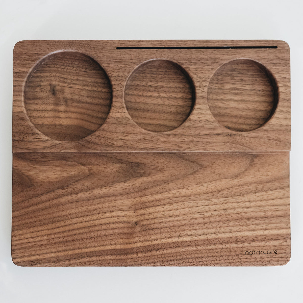 Normcore Wooden Espresso Tamping Station - Walnut / Oak | NormCoreWares